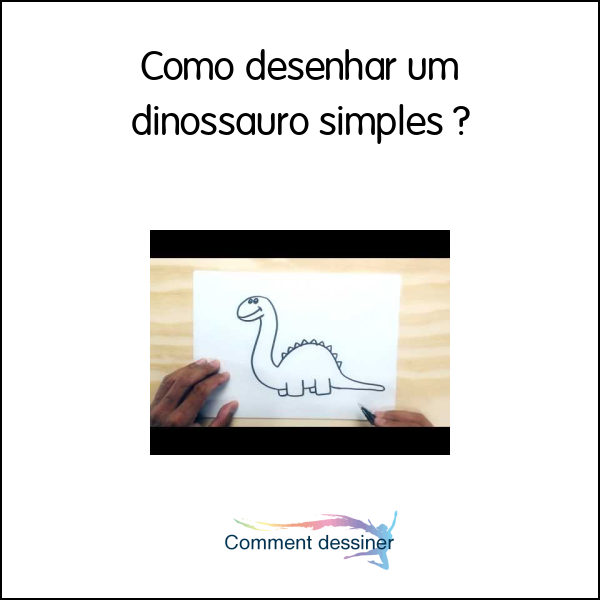 Como desenhar um dinossauro simples